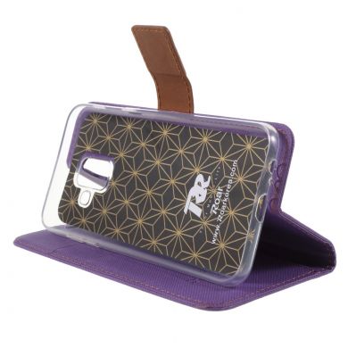 Чехол-книжка ROAR KOREA Cloth Texture для Samsung Galaxy A6 2018 (A600) - Purple