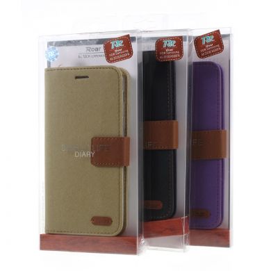 Чехол-книжка ROAR KOREA Cloth Texture для Samsung Galaxy A6 2018 (A600) - Khaki