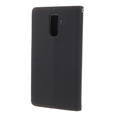 Чехол-книжка ROAR KOREA Cloth Texture для Samsung Galaxy A6+ 2018 (A605) - Black