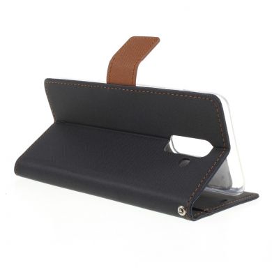 Чехол-книжка ROAR KOREA Cloth Texture для Samsung Galaxy A6+ 2018 (A605) - Black