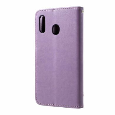 Чехол-книжка UniCase Flower Pattern для Samsung Galaxy M20 (M205) - Light Purple