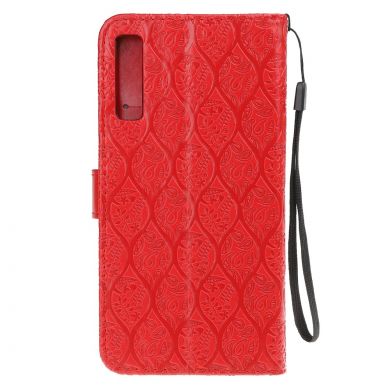 Чехол UniCase Leaf Wallet для Samsung Galaxy A7 2018 (A750) - Red