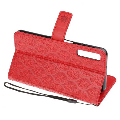 Чехол UniCase Leaf Wallet для Samsung Galaxy A7 2018 (A750) - Red