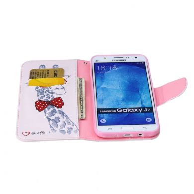 Чехол-книжка UniCase Life Style для Samsung Galaxy J7 (J700) / J7 Neo (J701) - Giraffe Pattern
