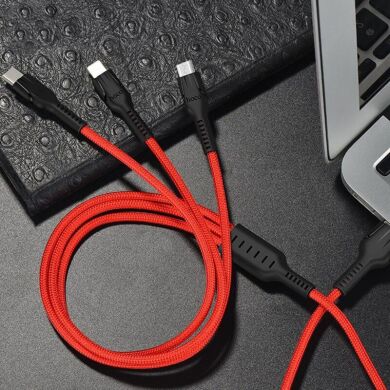 Кабель Hoco U31 Benay 3-in-1 USB to Lightning+Micro+Type-C (2.4A, 1.2m) - Black