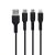 Кабель Hoco U31 Benay 3-in-1 USB to Lightning+Micro+Type-C (2.4A, 1.2m) - Black