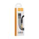 Кабель Hoco U31 Benay 3-in-1 USB to Lightning+Micro+Type-C (2.4A, 1.2m) - Black. Фото 3 из 5