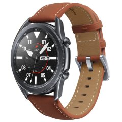Кожаный ремешок Deexe Genuine Leather для часов с шириной крепления 22мм - Dark Brown