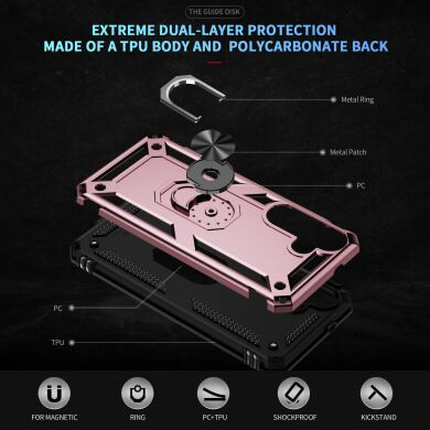 Протиударний чохол з підставкою Deexe Armor Case для Samsung Galaxy S26 FE - Red