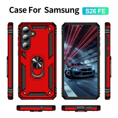 Протиударний чохол з підставкою Deexe Armor Case для Samsung Galaxy S26 FE - Red