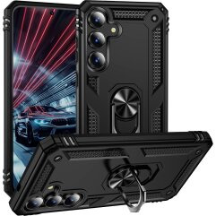 Протиударний чохол з підставкою Deexe Armor Case для Samsung Galaxy S26 FE - Black