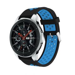 Ремешок Deexe Dual Color для Samsung Galaxy Watch 46mm / Watch 3 45mm / Gear S3 - Black / Blue