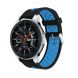 Ремешок Deexe Dual Color для Samsung Galaxy Watch 46mm / Watch 3 45mm / Gear S3 - Black / Blue. Фото 1 из 4