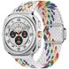 Ремешок Deexe Knitted Strap для Samsung Galaxy Watch Ultra (47mm) - White Rainbow. Фото 2 из 5