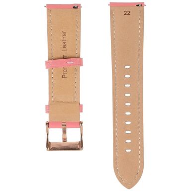 Ремешок Deexe Leather Strap для часов с шириной крепления 22мм - Pink