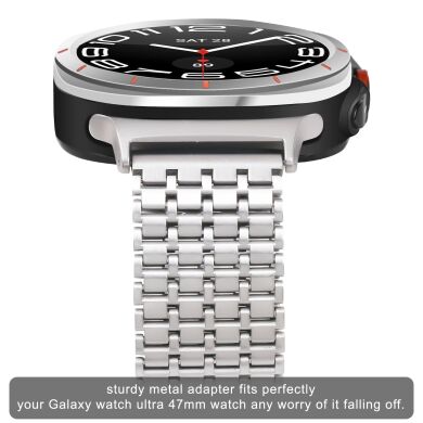 Ремінець Deexe Pulsar для Samsung Galaxy Watch 8 (40/44mm) / 8 Classic (43/47mm) / Ultra 2 - Silver