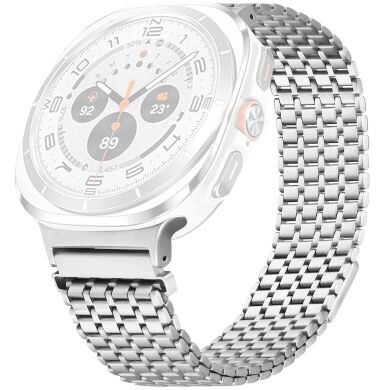 Ремінець Deexe Pulsar для Samsung Galaxy Watch 8 (40/44mm) / 8 Classic (43/47mm) / Ultra 2 - Silver