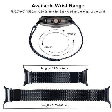 Ремінець Deexe Pulsar для Samsung Galaxy Watch 8 (40/44mm) / 8 Classic (43/47mm) / Ultra 2 - Silver