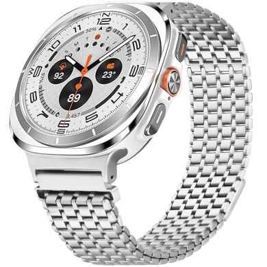 Ремінець Deexe Pulsar для Samsung Galaxy Watch 8 (40/44mm) / 8 Classic (43/47mm) / Ultra 2 - Silver