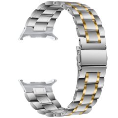 Ремешок Deexe Stainless Steel Strap для Samsung Galaxy Watch 8 (40/44mm) / 8 Classic - Silver / Gold