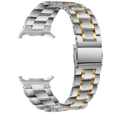 Ремешок Deexe Stainless Steel Strap для Samsung Galaxy Watch 8 (40/44mm) / 8 Classic - Silver / Gold