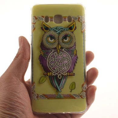 Силиконовая накладка Deexe Life Style для Samsung Galaxy J5 2016 (J510) - Owl Pattern