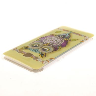 Силиконовая накладка Deexe Life Style для Samsung Galaxy J5 2016 (J510) - Owl Pattern