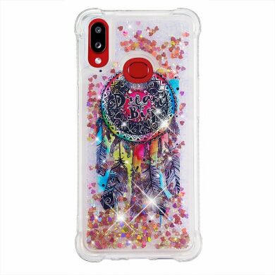 Силиконовая (TPU) накладка Deexe Fashion Glitter для Samsung Galaxy A10s (A107) - Feather Dream Catcher