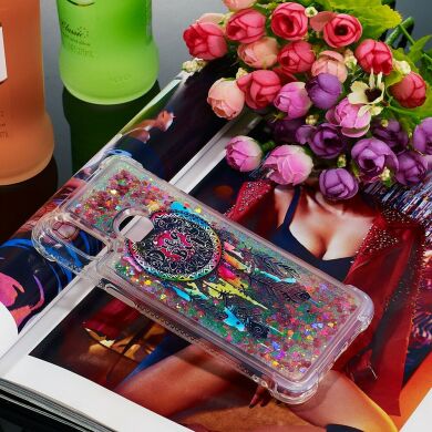 Силиконовая (TPU) накладка Deexe Fashion Glitter для Samsung Galaxy A10s (A107) - Feather Dream Catcher