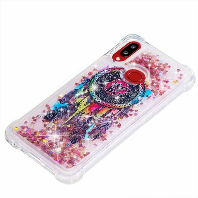 Силиконовая (TPU) накладка Deexe Fashion Glitter для Samsung Galaxy A10s (A107) - Feather Dream Catcher