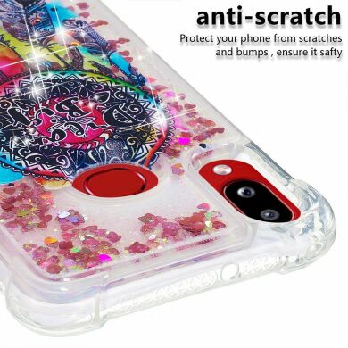 Силиконовая (TPU) накладка Deexe Fashion Glitter для Samsung Galaxy A10s (A107) - Feather Dream Catcher