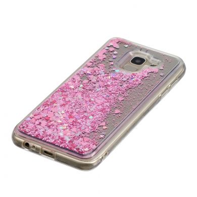 Силиконовая (TPU) накладка Deexe Fashion Glitter для Samsung Galaxy A6 2018 (A600) - Pink