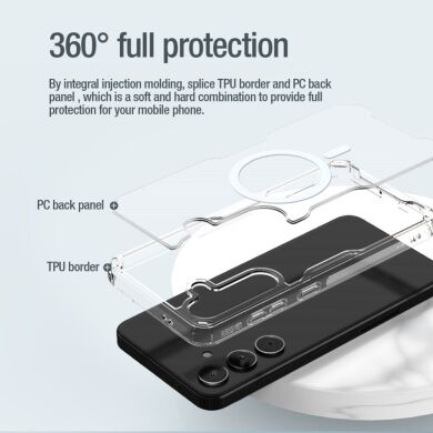 Силиконовый чехол NILLKIN Nature TPU Pro Magnetic для Samsung Galaxy S24 Plus - Transparent