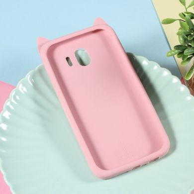 Силиконовый (TPU) чехол Deexe Cat 3D Series для Samsung Galaxy J4 2018 (J400) - Pink
