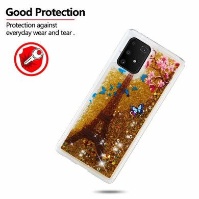 Силиконовый (TPU) чехол Deexe Fashion Glitter для Samsung Galaxy S10 Lite (G770) - Eiffel Tower
