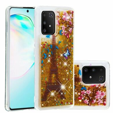 Силиконовый (TPU) чехол Deexe Fashion Glitter для Samsung Galaxy S10 Lite (G770) - Eiffel Tower
