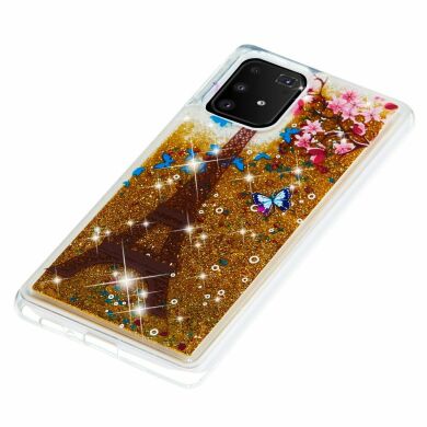 Силиконовый (TPU) чехол Deexe Fashion Glitter для Samsung Galaxy S10 Lite (G770) - Eiffel Tower