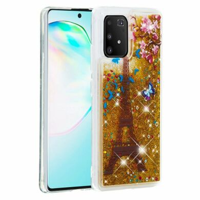 Силиконовый (TPU) чехол Deexe Fashion Glitter для Samsung Galaxy S10 Lite (G770) - Eiffel Tower