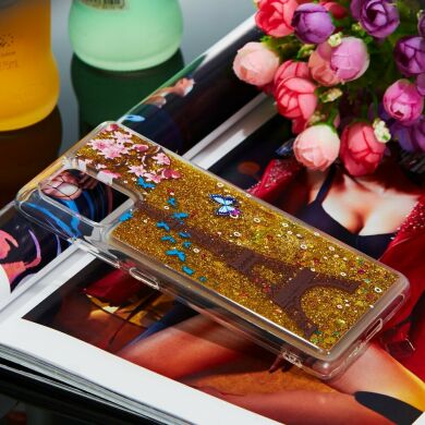 Силиконовый (TPU) чехол Deexe Fashion Glitter для Samsung Galaxy S10 Lite (G770) - Eiffel Tower