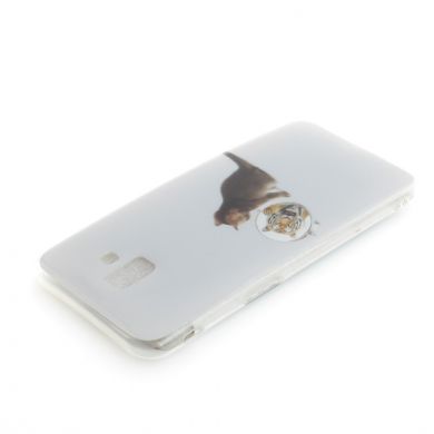 Силіконовий (TPU) чохол Deexe Life Style для Samsung Galaxy J6+ (J610), Cat and Mirror