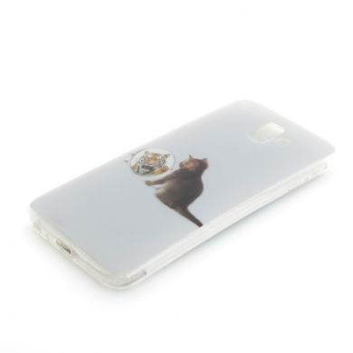 Силіконовий (TPU) чохол Deexe Life Style для Samsung Galaxy J6+ (J610), Cat and Mirror