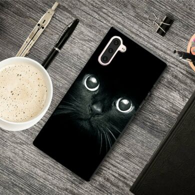 Силиконовый (TPU) чехол Deexe Life Style для Samsung Galaxy Note 10 (N970) - Cat