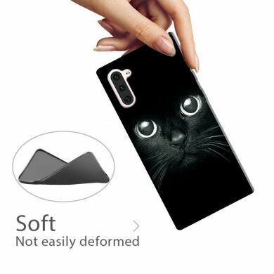 Силиконовый (TPU) чехол Deexe Life Style для Samsung Galaxy Note 10 (N970) - Cat