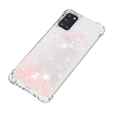Силіконовий (TPU) чохол Deexe Liquid Glitter для Samsung Galaxy A31 (A315) - Pink