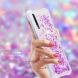 Силиконовый (TPU) чехол Deexe Liquid Glitter для Samsung Galaxy A7 2018 (A750) - Light Purple. Фото 2 из 7