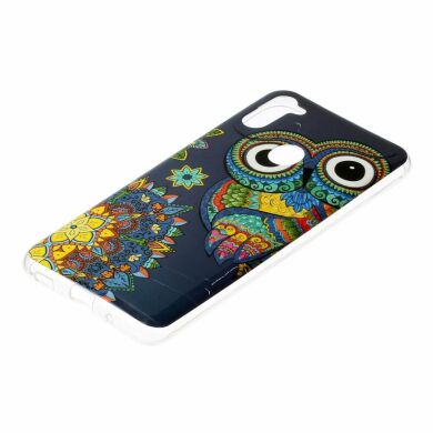 Силіконовий (TPU) чохол Deexe LumiCase для Samsung Galaxy A11 (A115) - Owl Pattern
