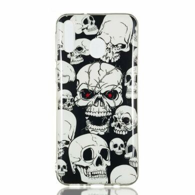 Силіконовий (TPU) чохол Deexe LumiCase для Samsung Galaxy M20 (M205) - Cool Skulls