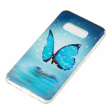 Силиконовый (TPU) чехол Deexe LumiCase для Samsung Galaxy S10e (G970) - Blue Butterfly