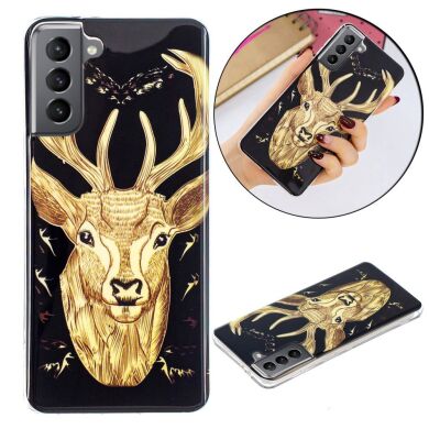 Силиконовый (TPU) чехол Deexe LumiCase для Samsung Galaxy S21 FE (G990) - Deer Head