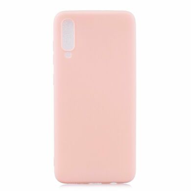 Силиконовый (TPU) чехол Deexe Matte Case для Samsung Galaxy A70 (A705) - Light Pink